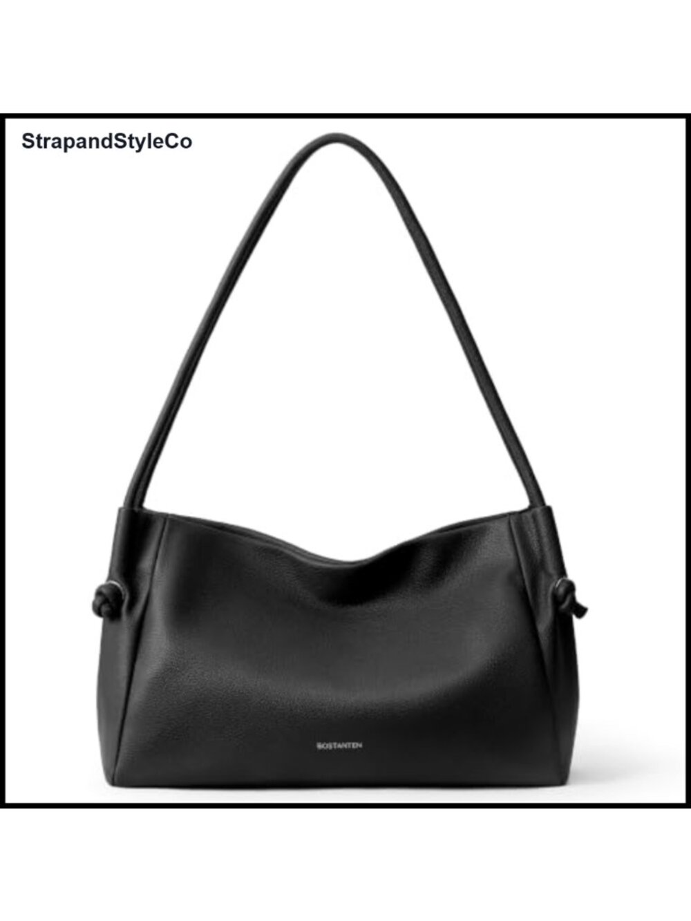 Pebbled Vegan Leather Hobo Shoulder Bag Lightweight Multi-Pocket Purse